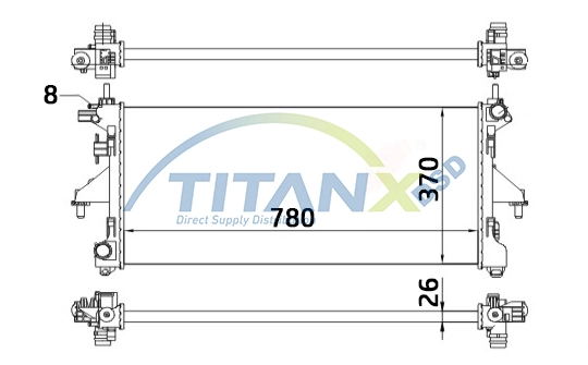 Radiateur, refroidissement du moteur TitanX RD359017