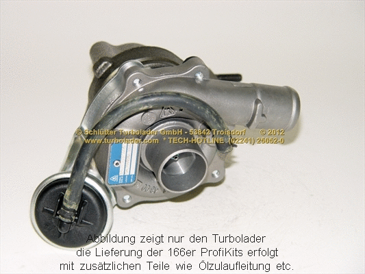 Turbocompresseur, suralimentation SCHLÜTTER TURBOLADER 166-00345