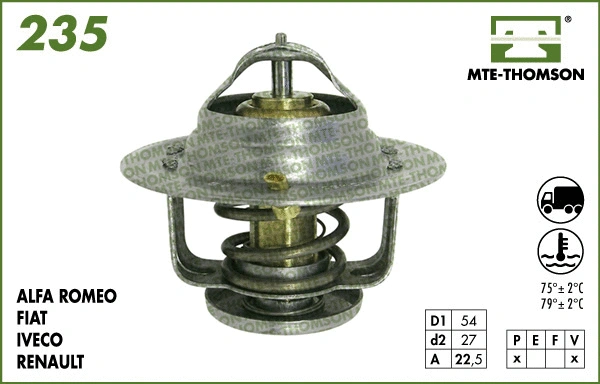 Thermostat, liquide de refroidissement MTE-THOMSON VT235.79