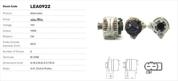 Alternateur LUSA LEA0922