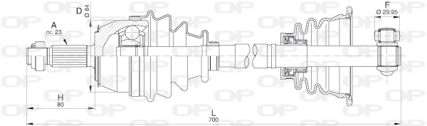 Arbre de transmission OPEN PARTS DRS6211.00