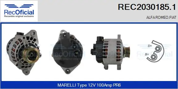 Alternateur RECOFICIAL REC2030185.1