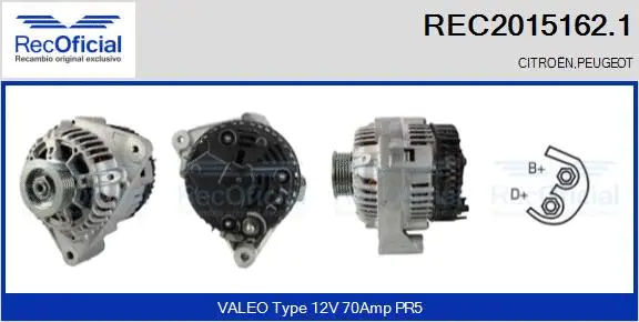 Alternateur RECOFICIAL REC2015162.1