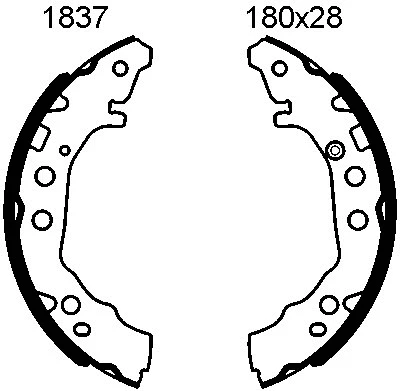 Jeu de mâchoires de frein BSF 01837