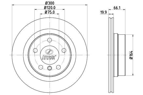 Disque de frein SCHNIEDER AUTOTECH BMS55.00328