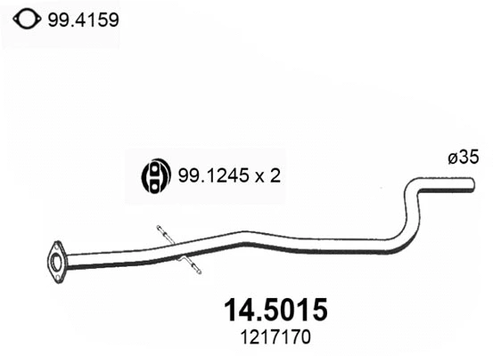 Tuyau d'échappement ASSO 14.5015