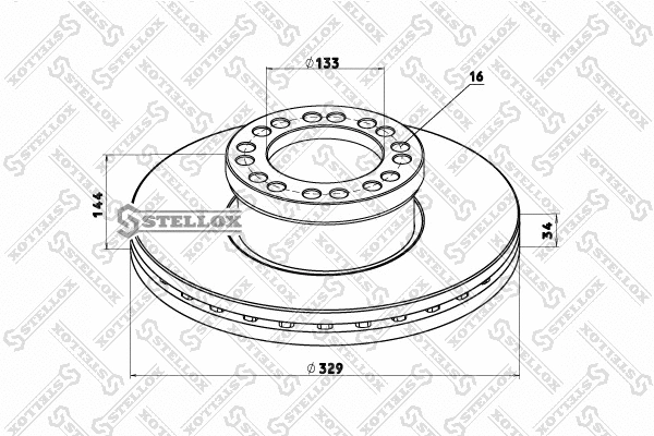 Disque de frein STELLOX 85-00754-SX