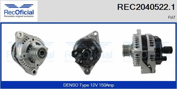 Alternateur RECOFICIAL REC2040522.1