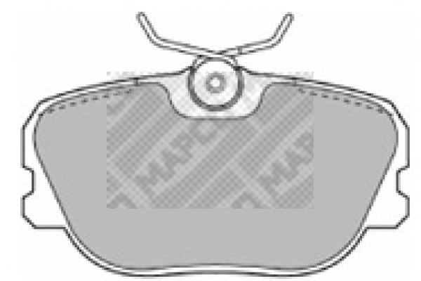 Kit de plaquettes de frein, frein à disque MAPCO 6449