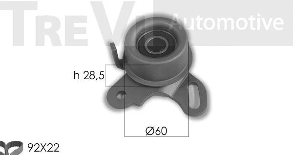 Kit de courroie crantée TREVI AUTOMOTIVE KD1412