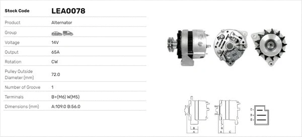 Alternateur LUSA LEA0078
