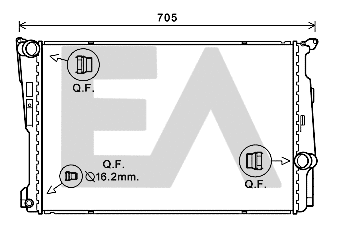 Radiateur, refroidissement du moteur EACLIMA 31R07116