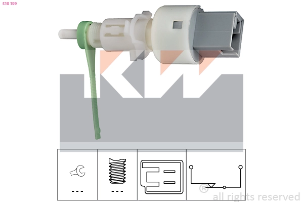 Interupteur, commande d'embrayage (régulateur de vitesse) KW 510 159