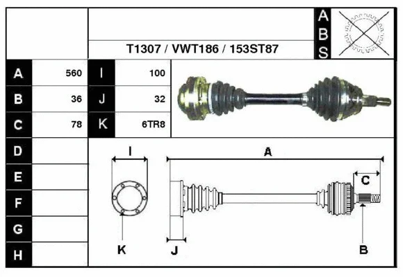Arbre de transmission Technika 67153