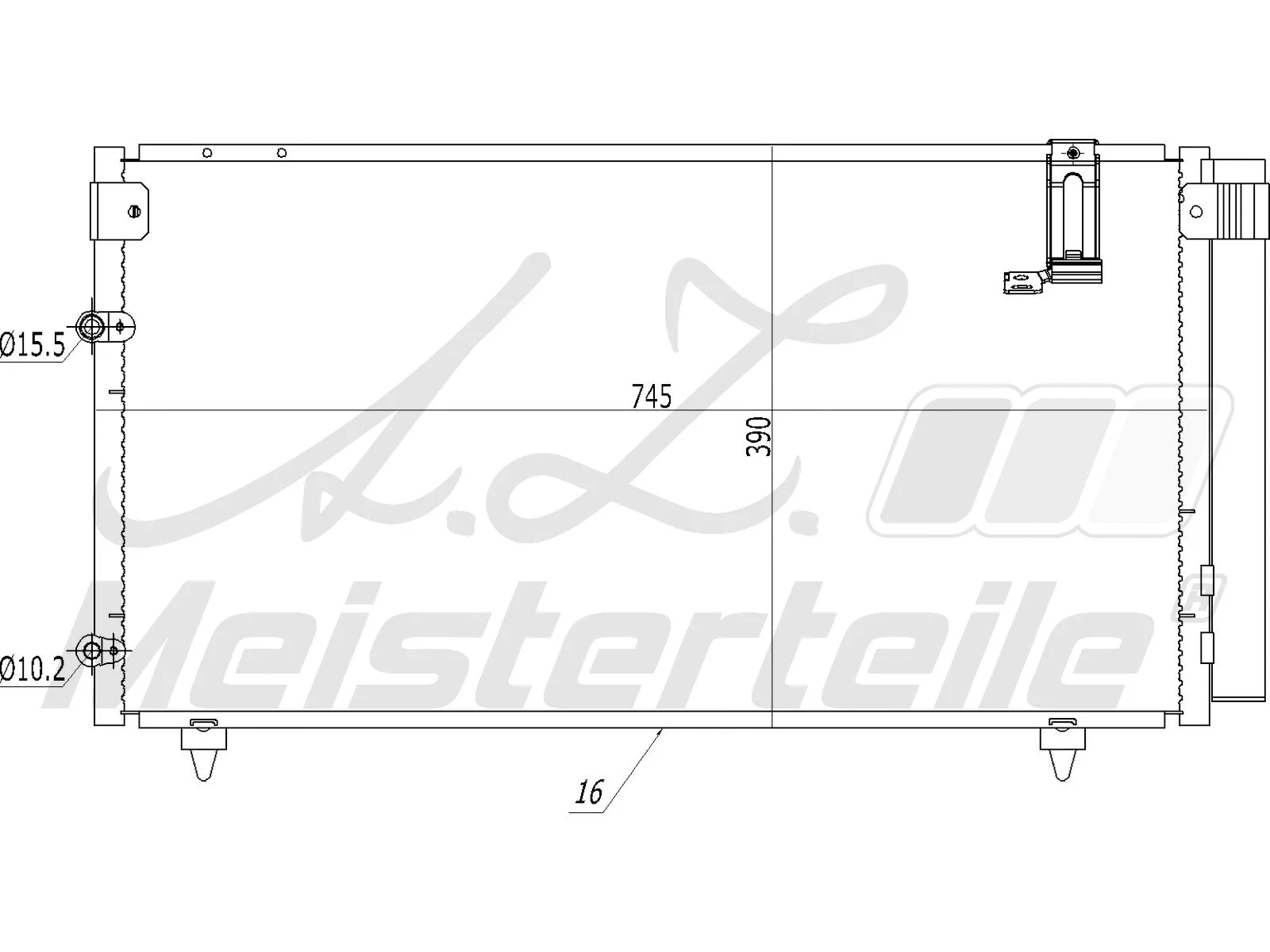 Condenseur, climatisation A.Z. Meisterteile AZMT-45-030-1370