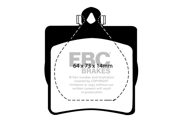 Kit de plaquettes de frein, frein à disque EBC Brakes DP21191