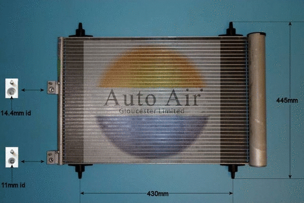 Condenseur, climatisation AUTO AIR GLOUCESTER 16-9702
