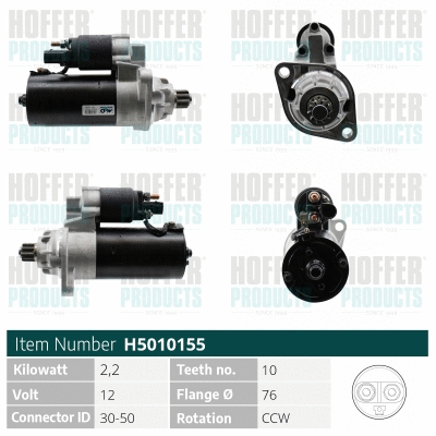 Démarreur HOFFER H5010155