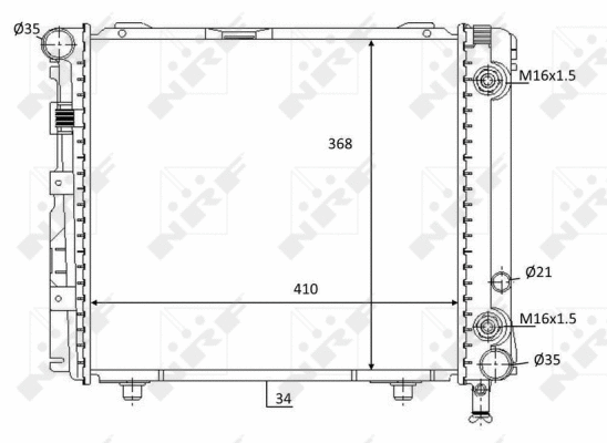 Radiateur, refroidissement du moteur NRF 59103