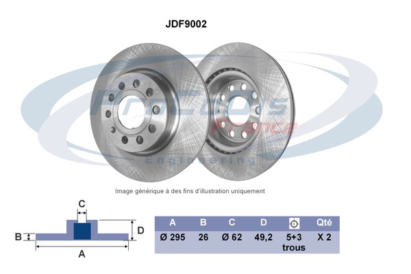 Disque de frein PROCODIS FRANCE JDF9002
