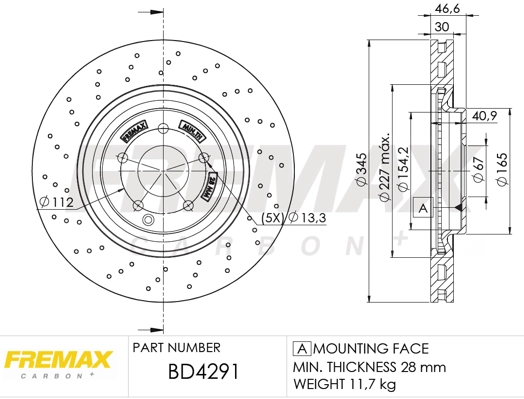 Disque de frein FREMAX BD-4291