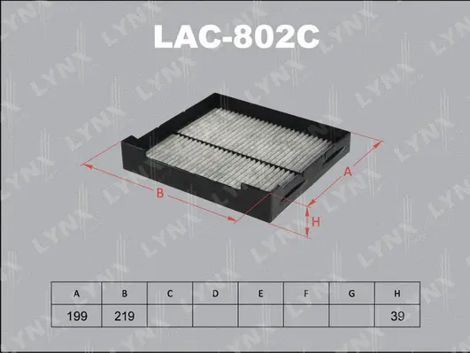 Filtre, air de l'habitacle LYNXAUTO LAC-802C
