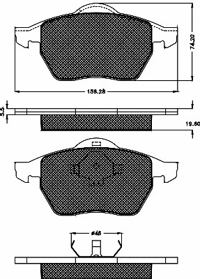 Kit de plaquettes de frein, frein à disque BSF 10340