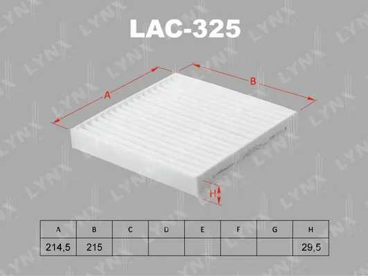 Filtre, air de l'habitacle LYNXAUTO LAC-325