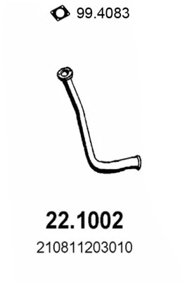 Tuyau d'échappement ASSO 22.1002