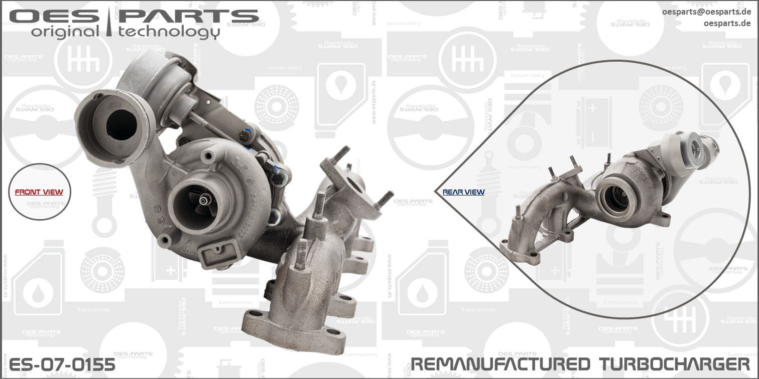 Turbocompresseur, suralimentation OES PARTS ES-07-0155