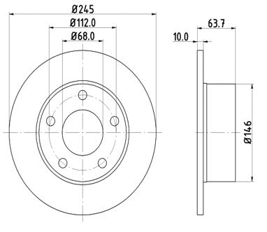 Disque de frein MTR 12108542