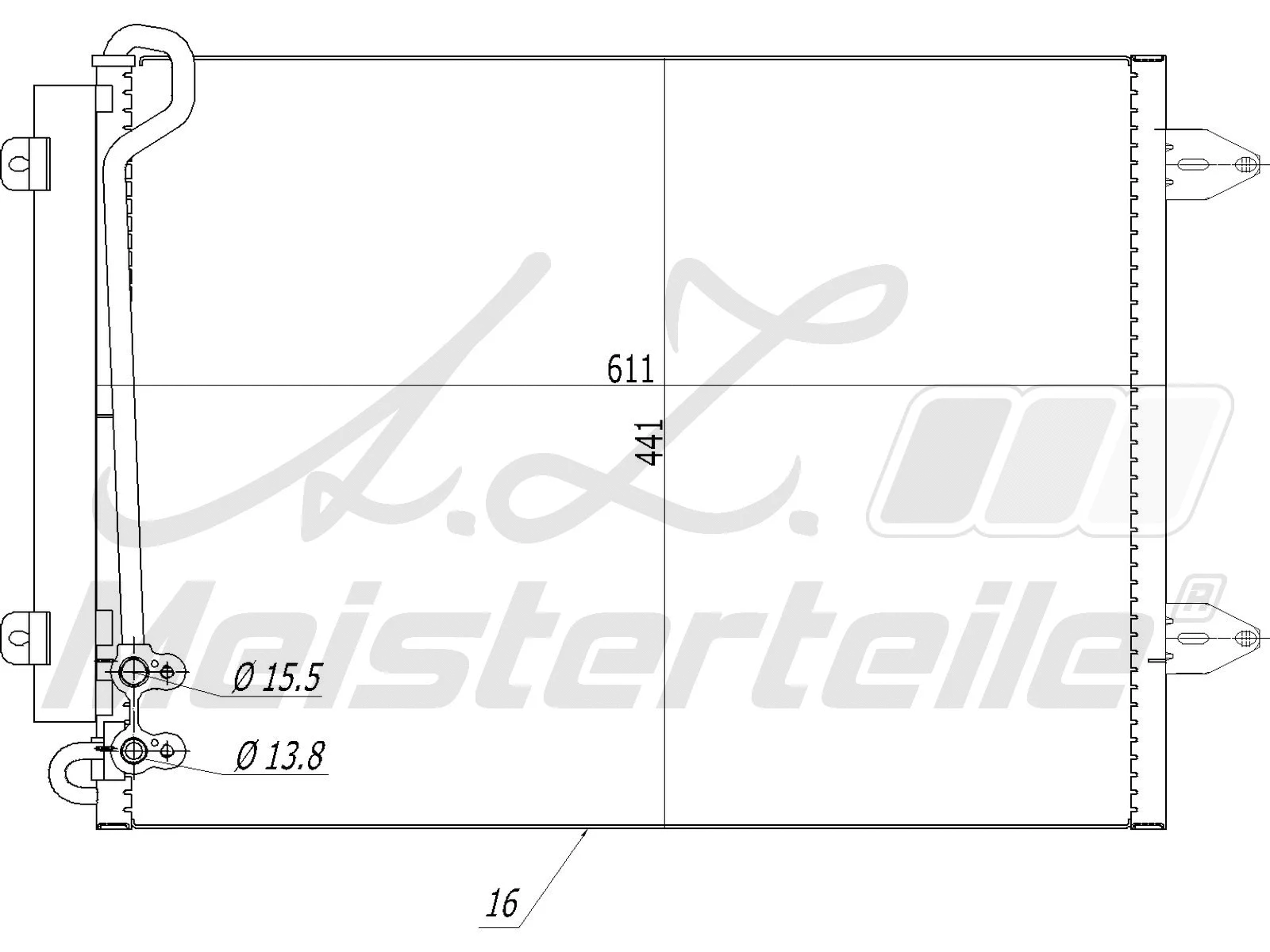 Condenseur, climatisation A.Z. Meisterteile AZMT-45-030-1058
