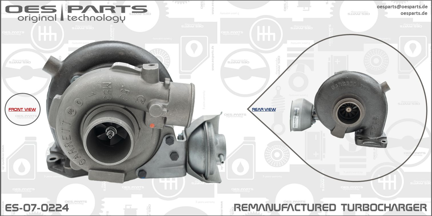 Turbocompresseur, suralimentation OES PARTS ES-07-0224