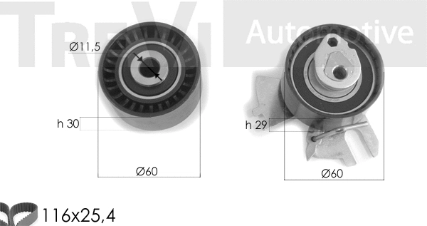 Kit de courroie crantée TREVI AUTOMOTIVE KD1460