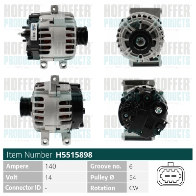 Alternateur HOFFER H5515898
