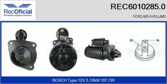 Démarreur RECOFICIAL REC6010285.0