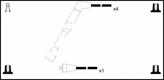 Kit de câbles d'allumage LEMARK HOES1035