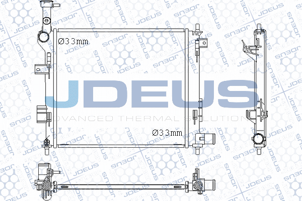 Radiateur, refroidissement du moteur JDEUS M-0650250