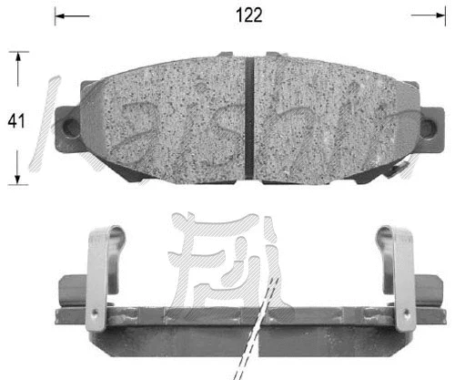 Kit de plaquettes de frein, frein à disque KAISHIN FK2112