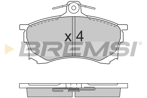 Kit de plaquettes de frein, frein à disque BREMSI BP2700