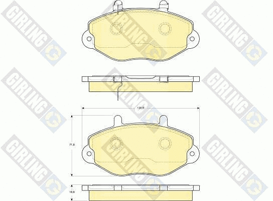 Kit de plaquettes de frein, frein à disque GIRLING 6115734