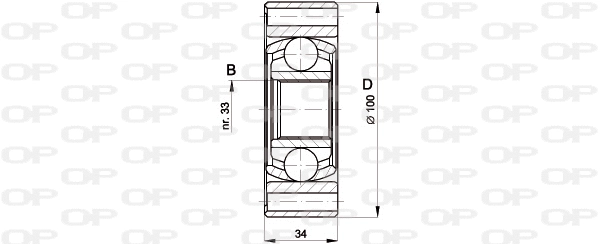 Jeu de joints, arbre de transmission OPEN PARTS CVJ5398.20