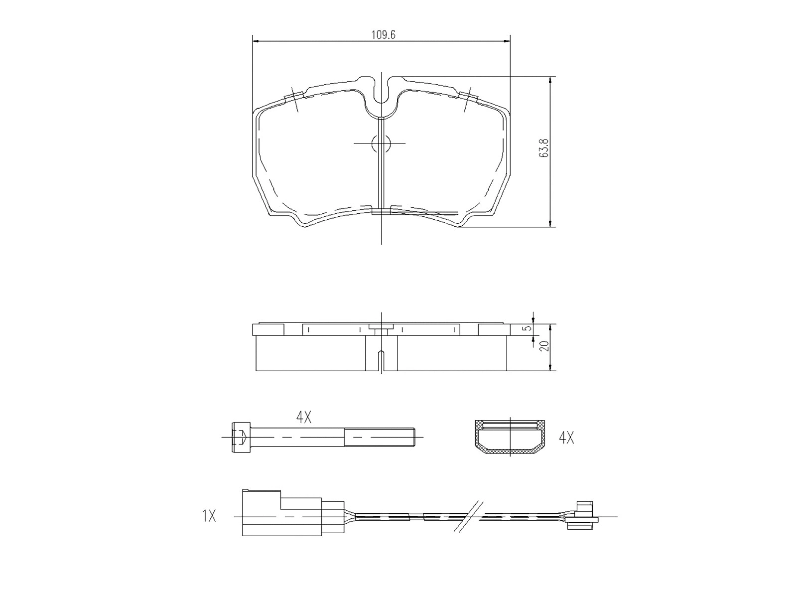 Kit de plaquettes de frein, frein à disque A.Z. Meisterteile AZMT-44-022-1445
