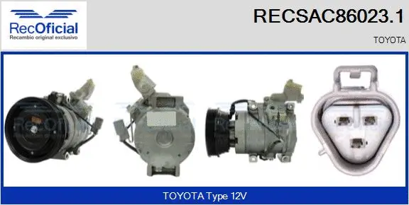 Compresseur, climatisation RECOFICIAL RECSAC86023.1
