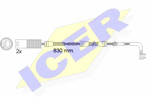Contact d'avertissement, usure des plaquettes de frein ICER 610503 E C
