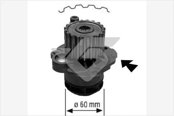 Pompe à eau, refroidissement du moteur HUTCHINSON WP126