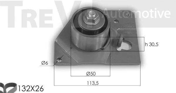 Kit de courroie crantée TREVI AUTOMOTIVE KD1273