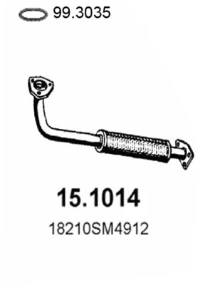 Tuyau d'échappement ASSO 15.1014