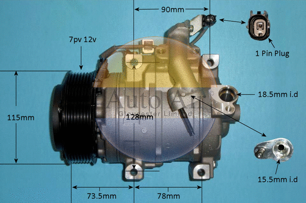 Compresseur, climatisation AUTO AIR GLOUCESTER 14-1290