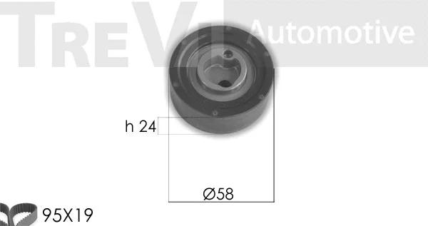 Kit de courroie crantée TREVI AUTOMOTIVE KD1440